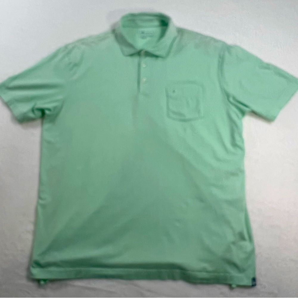 Peter Millar Mint Green Polo Golf Shirt size Large